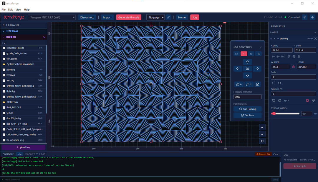 Introducing terraForge, our own plotter software