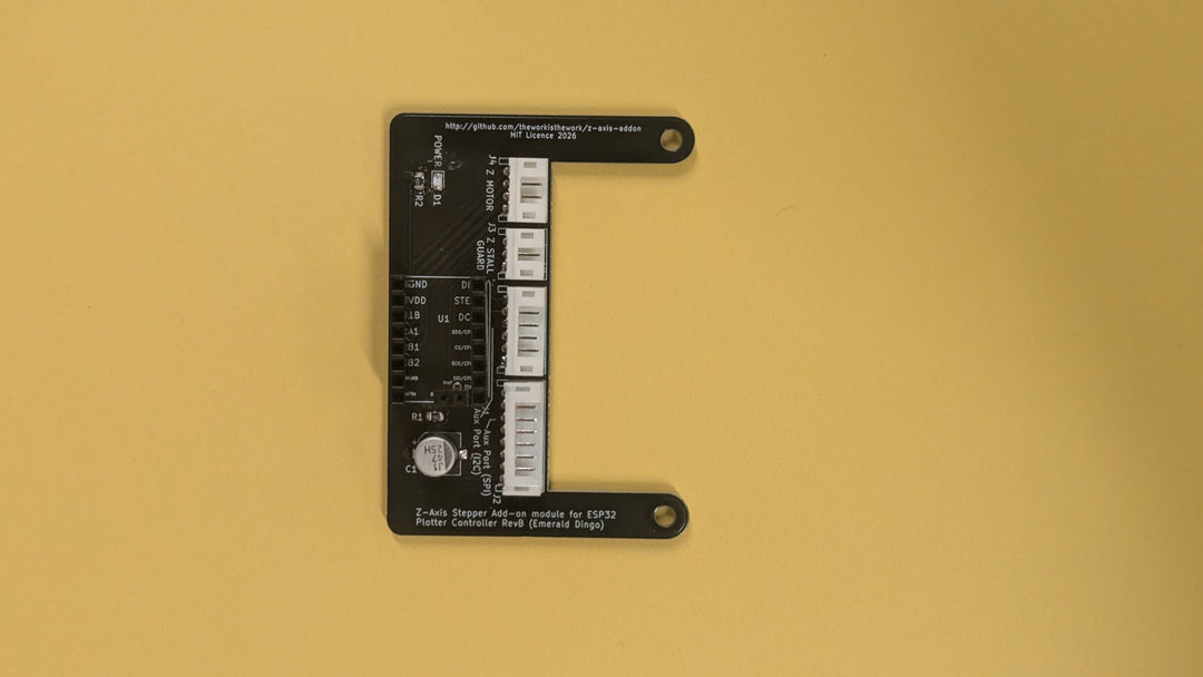 Z-axis add-on board, top-down view